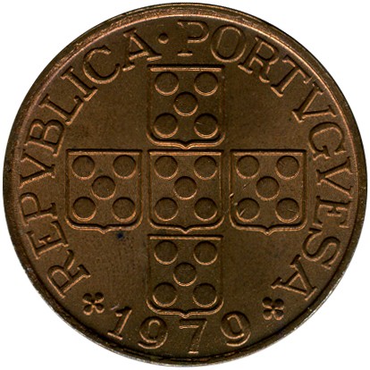 Монета от Португалия, 1 ескудо, емисия 1979 година.2