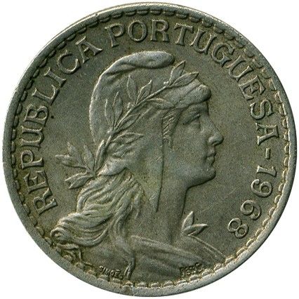 Португалия 1 ескудо, 1968 - Image 2