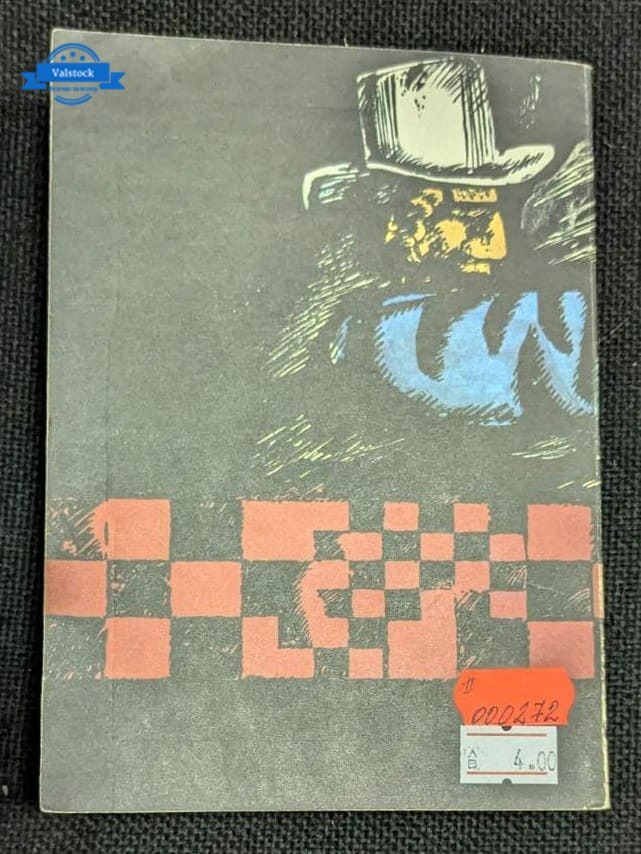Корица на първо издание на сборника „Заплетената следа“ от 1980 г., изобразяваща ръка с писмо върху масичка, в стилни червени и сини цветове.1