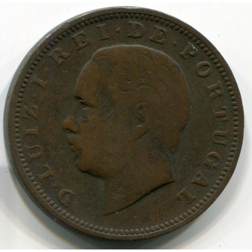 Монета: Португалия, 20 рейса, 1883 - Image 2