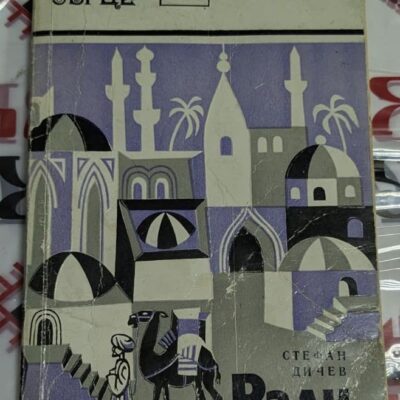 Книга „Рали“ от Стефан Дичев, издание от библиотека „Златно сърце“, с корица, изобразяваща ориенталски град и керванджия с камила.