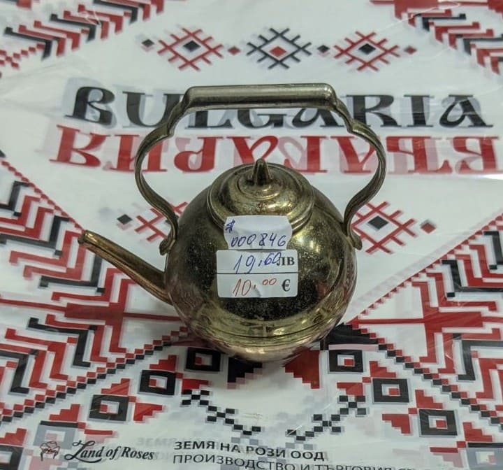 антикварен месингов мини чайник