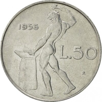 50 италиански лири, 1956