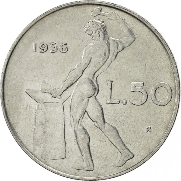 50 италиански лири, 1956
