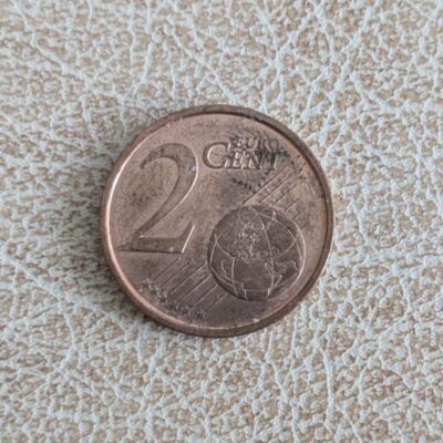 Монета 2 евроцента Германия 2013 с национален мотив дъбова клонка и жълъд