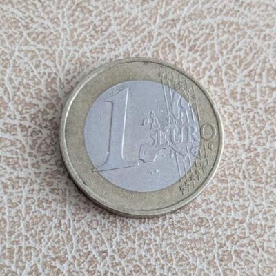 Монета 1 евро Австрия 2002 с портрет на Волфганг Амадеус Моцарт