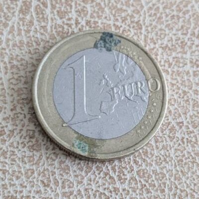 Монета 1 евро Испания 2010 с портрет на крал Хуан Карлос I