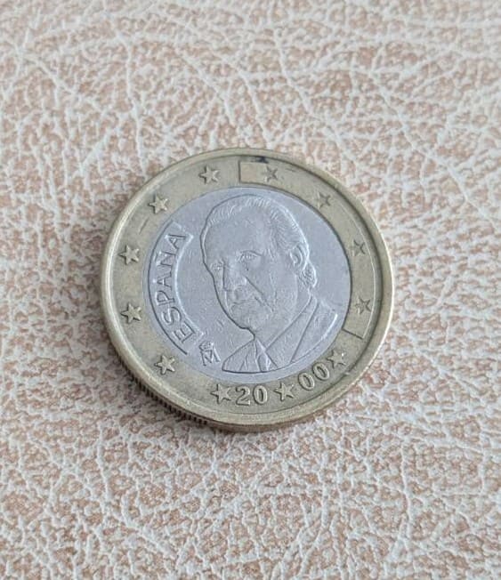 Испания 1 евро 2000 г. – крал Хуан Карлос I - Image 2