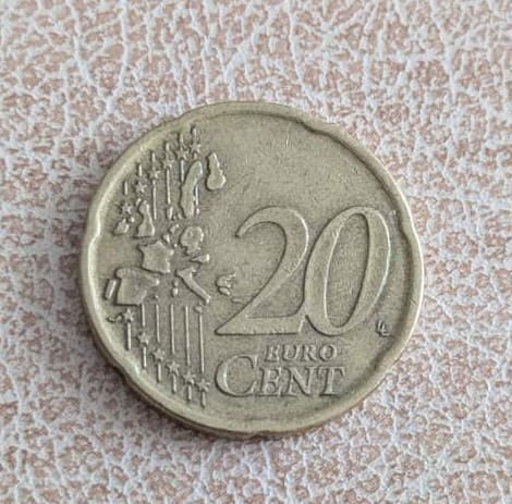 Обща европейска страна на монета Испания 20 евроцента 1999