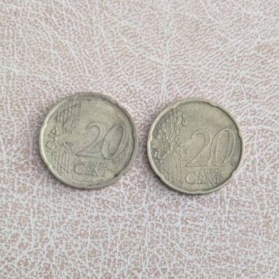 Германия 20 евроцента 2002 и 2009 комплект 2 монети