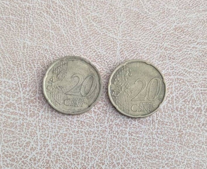 Германия 20 евроцента 2002 и 2009 комплект 2 монети
